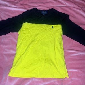 Ralph Lauren Yellow and black long sleeve t shirt for boys size M